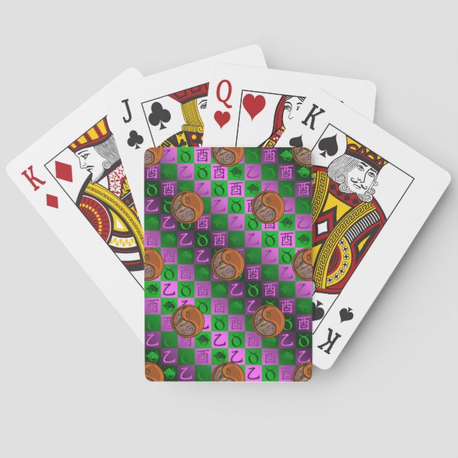 Taurus & Wood Rooster Playing Cards (Back)