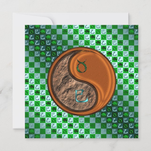 Taurus & Wood Snake Card (Front)