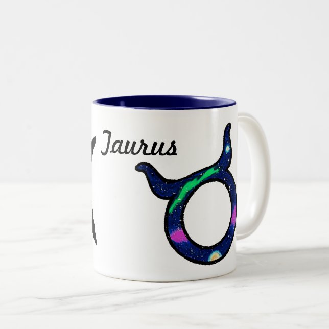 Taurus. Ziqpu Two-Tone Coffee Mug (Front Right)