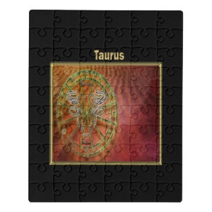 Taurus Zodiac Astrology design Horoscope Jigsaw Puzzle