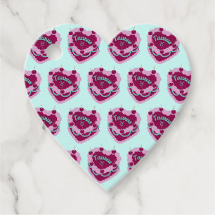 Taurus Zodiac Coquette Heart Birthday Cake Favour Tags