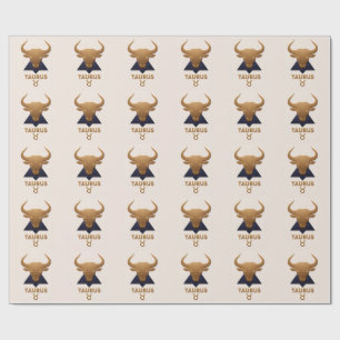 Taurus Zodiac Decor Astrology Gift Wrapping Paper