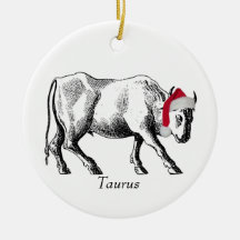 Taurus Zodiac Holiday Ornament