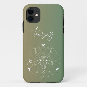 Taurus zodiac horoscope star sign gradient iPhone 11 case