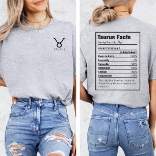 TAURUS Zodiac Horoscope Star Sign Symbol T-Shirt