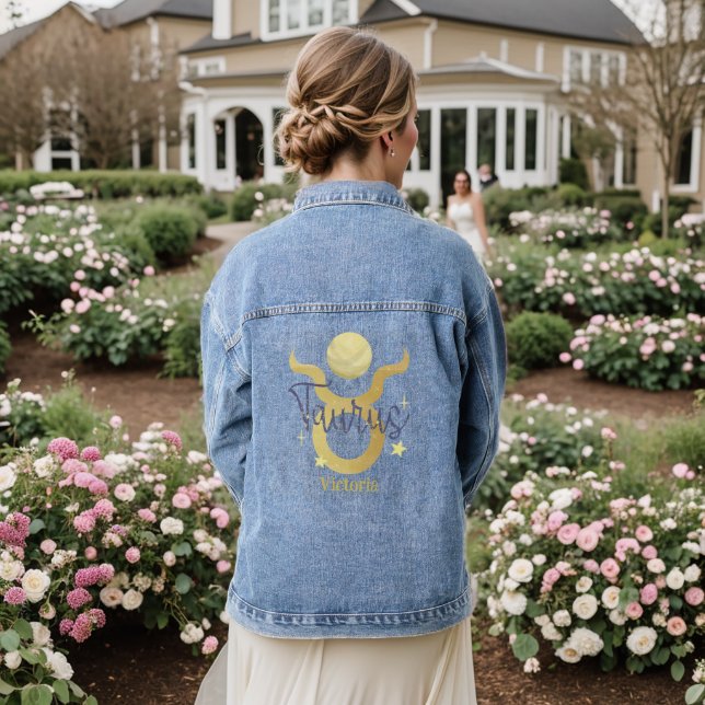 Taurus Zodiac Moderne Personnalisé Jean Denim (Mariage Retour)