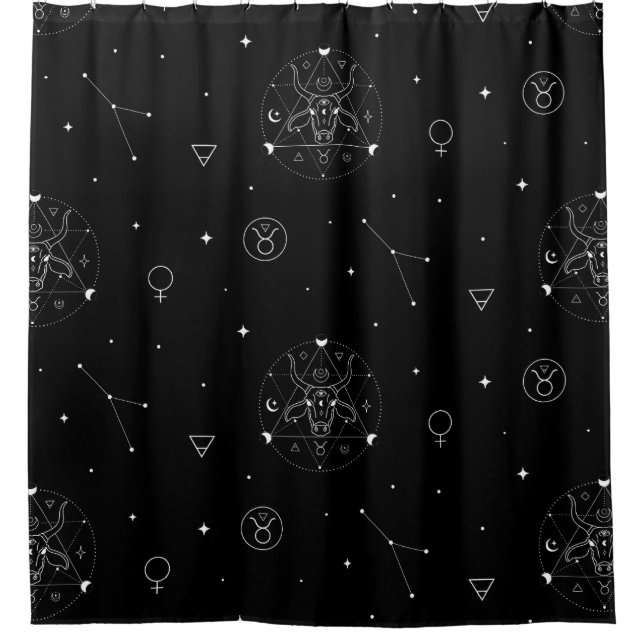 Taurus Zodiac Pattern in Black and White (Front)