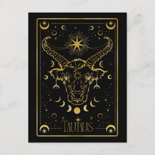 Taurus zodiac  postcard