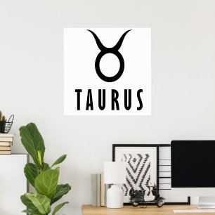 Taurus zodiac poster