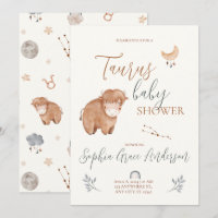 Taurus Zodiac sign baby shower
