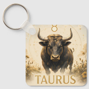 Taurus Zodiac Sign Birthday Astrology Gift Keychain