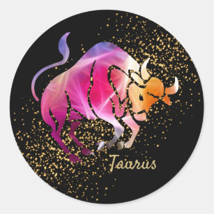 Taurus- Zodiac Sign Classic Round Sticker
