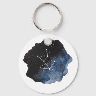 Taurus Zodiac Sign Constellation Star Galaxy Keychain