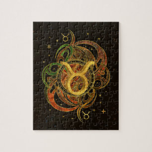 Taurus Zodiac Sign Earth element Jigsaw Puzzle