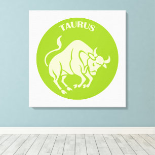 Taurus, Zodiac Sign, Horoscope, Astrology Canvas Print