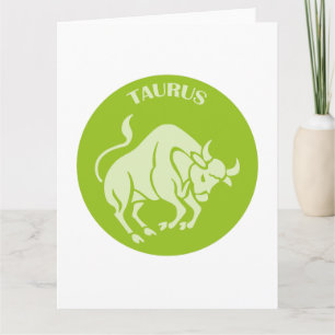 Taurus, Zodiac Sign, Horoscope, Astrology Card