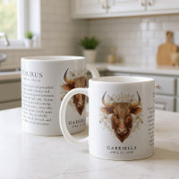 Taurus Zodiac Sign Horoscope Personalized Gift