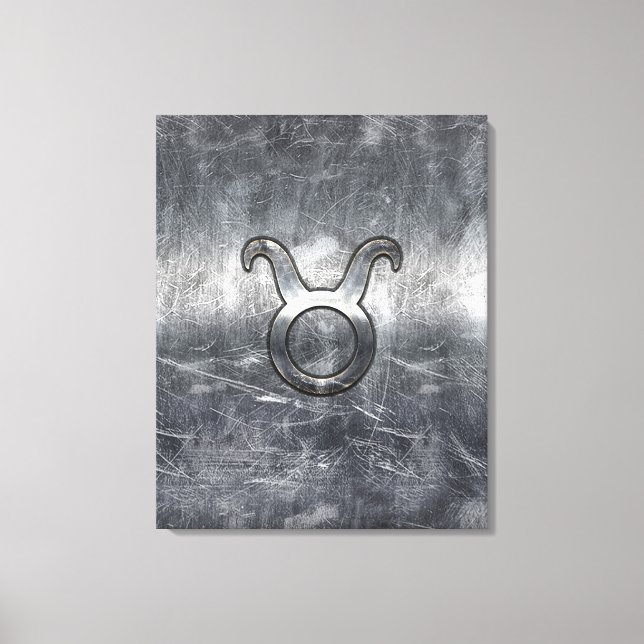 Taurus Zodiac Sign in Grunge Distressed Style (Front)