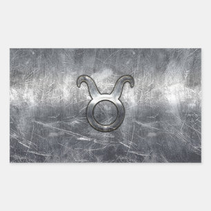 Taurus Zodiac Sign in Grunge Distressed Style Sticker