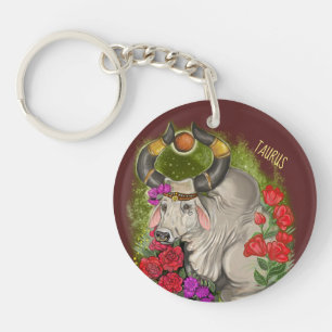Taurus Zodiac Sign Keychain
