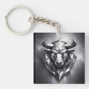 taurus zodiac sign keychain
