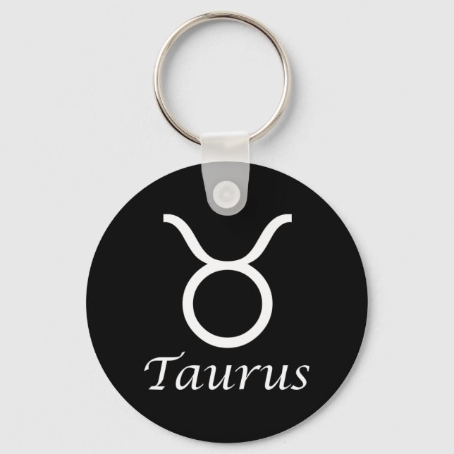 'Taurus' Zodiac Sign Keychain (Front)