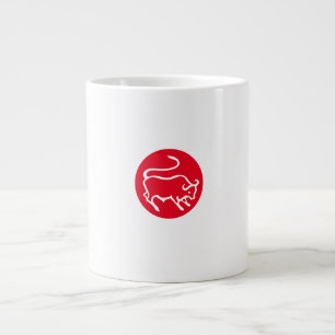 Taurus Zodiac Sign Modern Minimalist Plain Elegant Large Coffee Mug