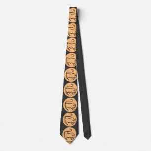 Taurus Zodiac Sign Modern Minimalist Plain Elegant Tie