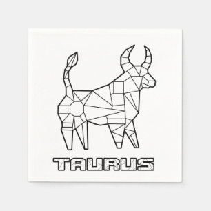 Taurus Zodiac Sign Napkin