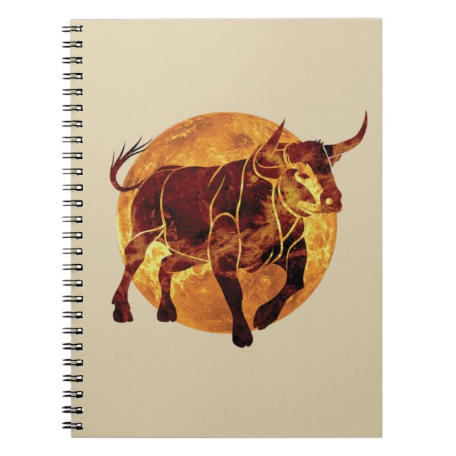 Taurus Zodiac Sign Notebook (Front)