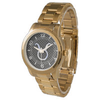 Taurus Zodiac Sign on Racy Charcoal Carbon Dial