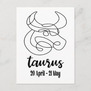 Taurus, Zodiac Sign Postcard