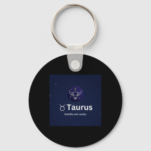 Taurus Zodiac Sign Sticker Keychain