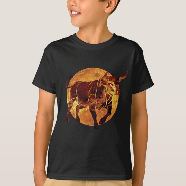 Taurus Zodiac Sign T-Shirt (Front)