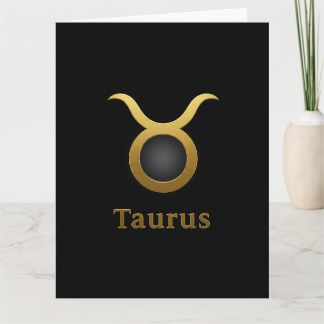 Taurus Zodiac Sign / Taurus Card (Front)