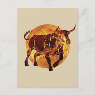 Taurus Zodiac Sign Throw Postcard