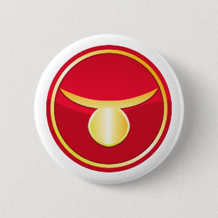 Taurus - Zodiac Signs 2 Inch Round Button