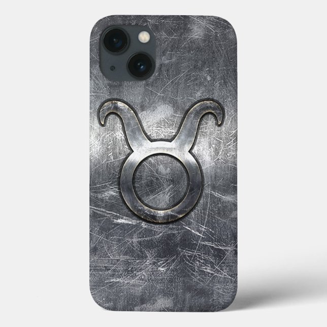 Taurus Zodiac Symbol in Grunge Distressed Style Case-Mate iPhone Case (Back)
