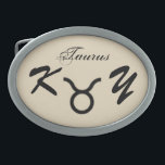 Taurus Zodiac Symbol Standard by Kenneth Yoncich Belt Buckle<br><div class="desc">Taurus Zodiac Symbol Standard,  Belt Buckle.
Images Copyright (C) Kenneth Kenji Yoncich. 
All Rights Reserved.</div>