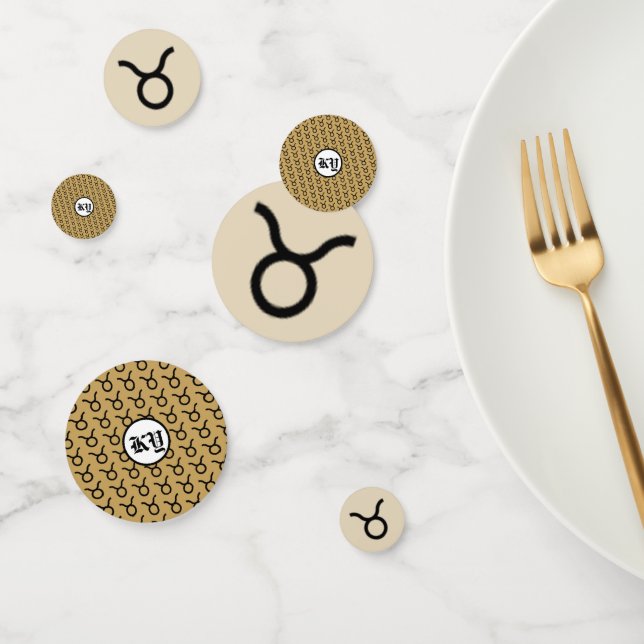 Taurus Zodiac Symbol Standard by Kenneth Yoncich Confetti (Group)