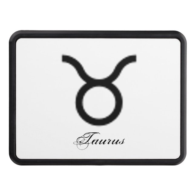 Taurus Zodiac Symbol Standard by Kenneth Yoncich Trailer Hitch Cover (Front)