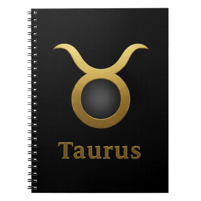 Taurus Zodiac / Taurus Symbol Notebook (Front)