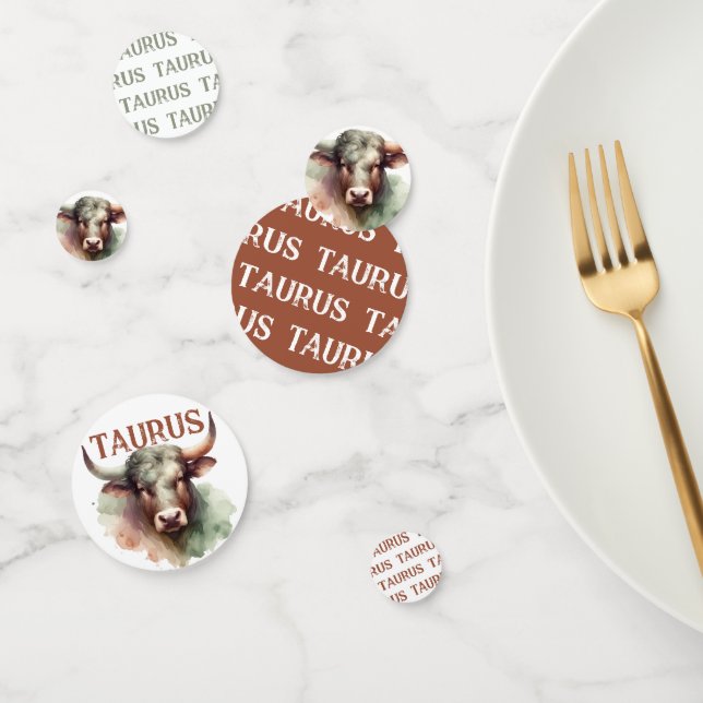 Taurus Zodiac Themed Birthday Party Confetti (Group)
