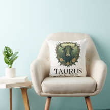 Taurus Zodiac Vintage Art Nouveau Bull