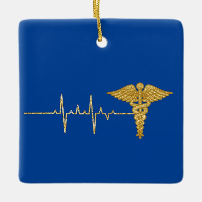 Taux de coeur d'or et ornement de Caduceus (Devant)
