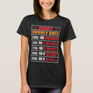 Taux horaire drôle de l'armée T-shirt