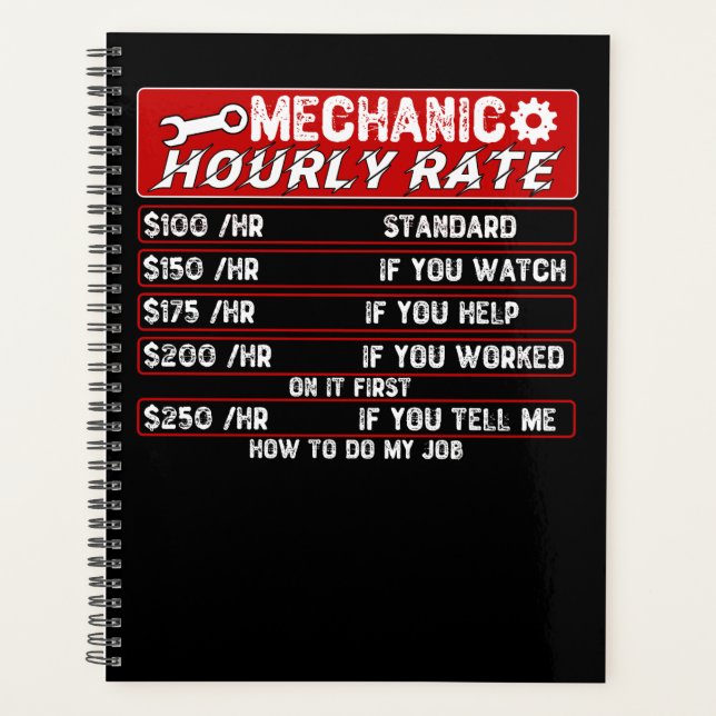 Taux horaire mécanique - Mécanique automobile (Devant)
