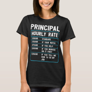 Taux horaire principal amusant T-shirt