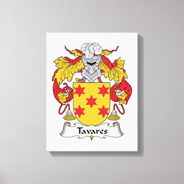 Tavares Family Crest Canvas Print (Front)