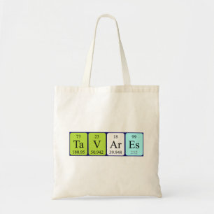 Tavares periodic table name tote bag